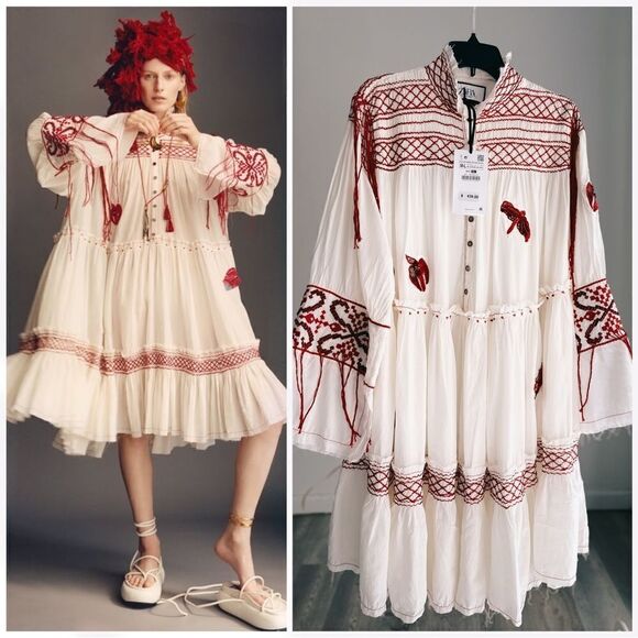 Zara Dresses & Skirts - Zara Atelier Embroidered Voluminous Limited Edition Dress New